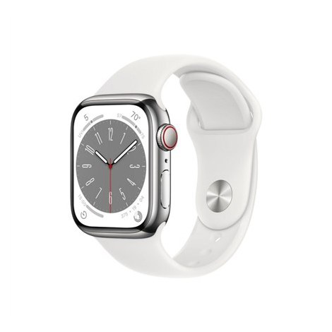 Apple Watch | Series 8 (GPS + Cellular) | Smart watch | Stainless steel | 41 mm | Silver | White | Apple Pay | 4G | Water-resist - 2